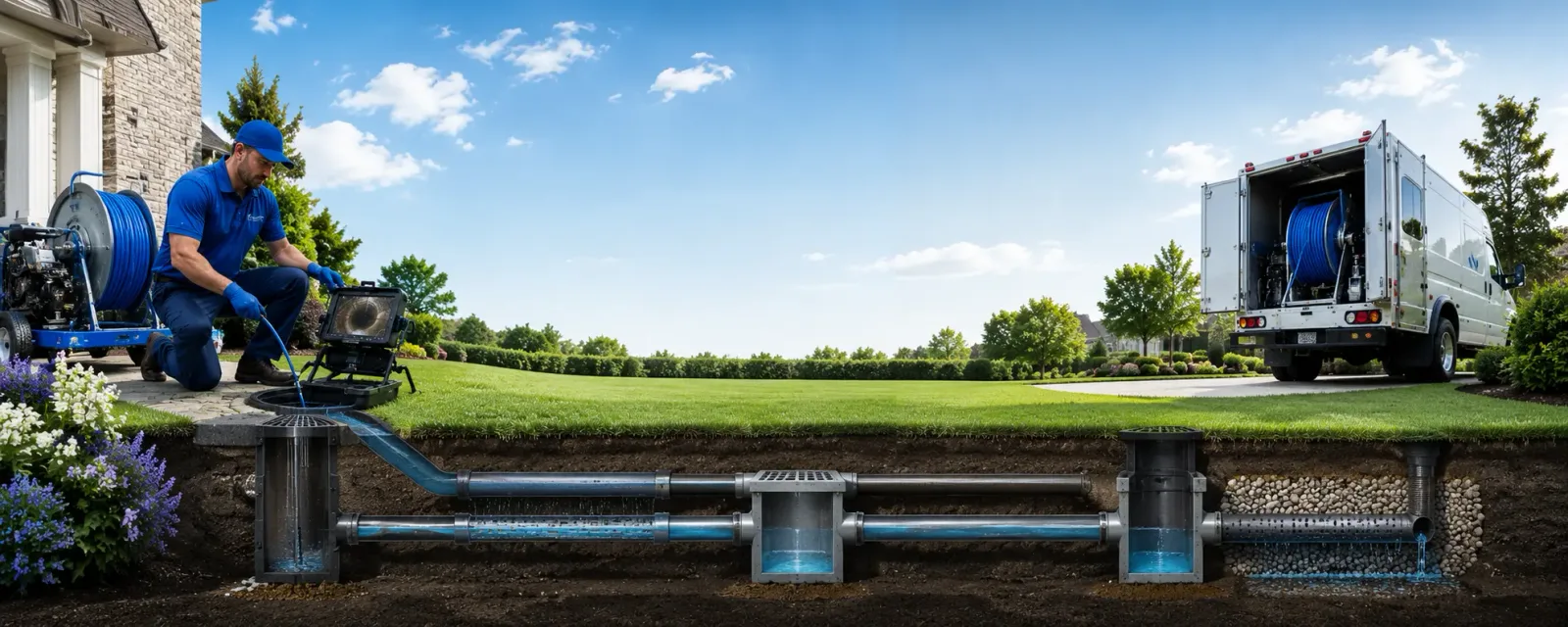 Outdoor drain cleaning information for Krakow, WI